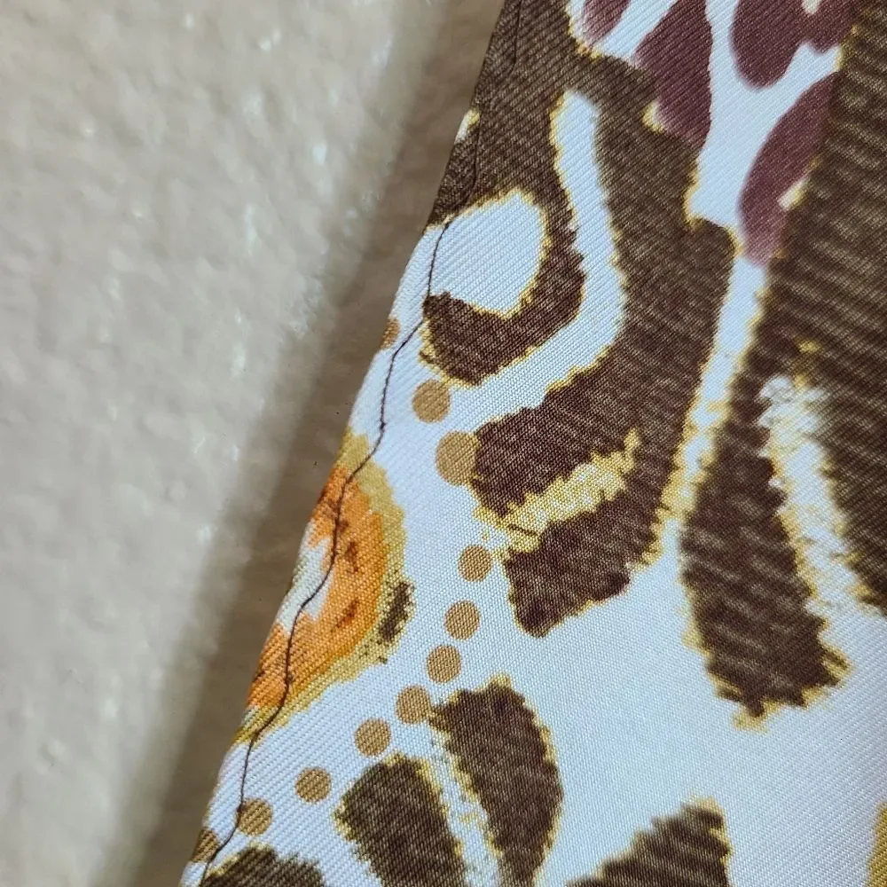 vintage 1970's 1980's silk scarf patterned adrienne landau studio